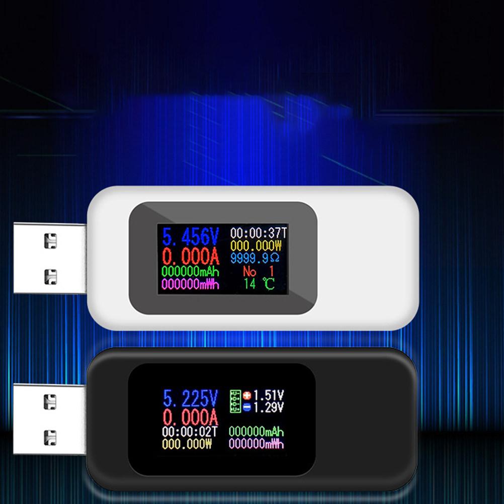 USB Voltage Current Multimeter LCD Voltmeter Ammeter for Phone Test Power Capacity Monitoring Compact Plug and