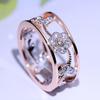 Diamond Lucky Vine Leaf Birthday Gift Bride Engagement Ring Proposal Ring