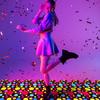 Mixweer 118 x 39 Inch Disposable Circle Dot Neon Dance Floor 80 90s Party Decorations DIY Plastic PE Dance Floor Neon Carpet Runner Aisle Runner