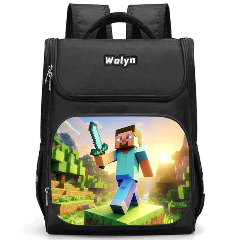Minecraft Schoolbag Multi-Functional High-Value Spine Protection To Reduce The Burden, A Must-Have Comfortable Backpack For Students
