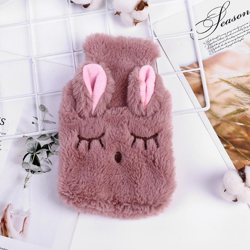 Cartoon Winter Hot Water Bag with Plush Cover Water Filling Hot Water Bottle PVC Reusable Hot Water Bottle Body Hand Warmer