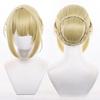 Light Gold Short Wig, Heat-Resistant, with Wig Net, Perfect for Cosplay, Halloween, Christmas, Cultural Festivals, and School Festivals.