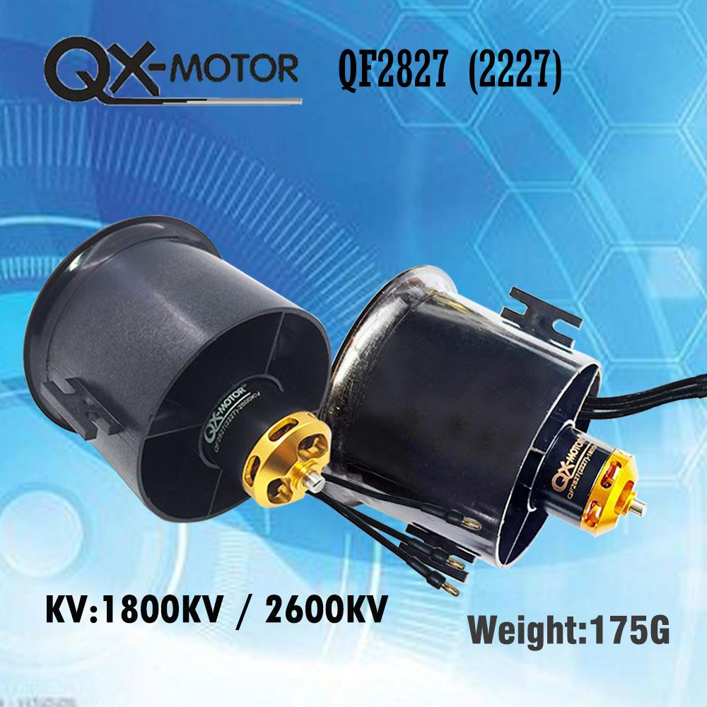 Qx-Motor 70mm EDF 4s 6s QF2827 Brushless Motor 12 Blades Ducted Fan for RC EDF Jet Aircraft Airplane