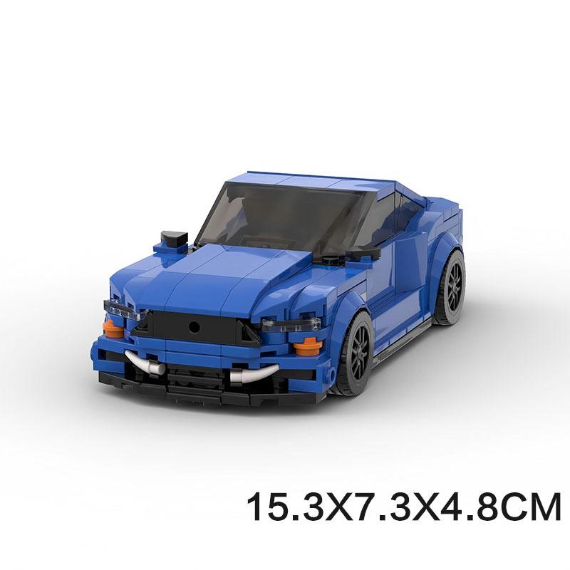 Eight Grid Car Sports Car M Ford Mustang Small Particle Building Block Compatible With Children'S Diy Toy Assembly Car Model