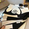 2025 Women's Light Luxury Black & White Camellia Shawl Cardigan - High-End Versatile Spring/Summer Scarf