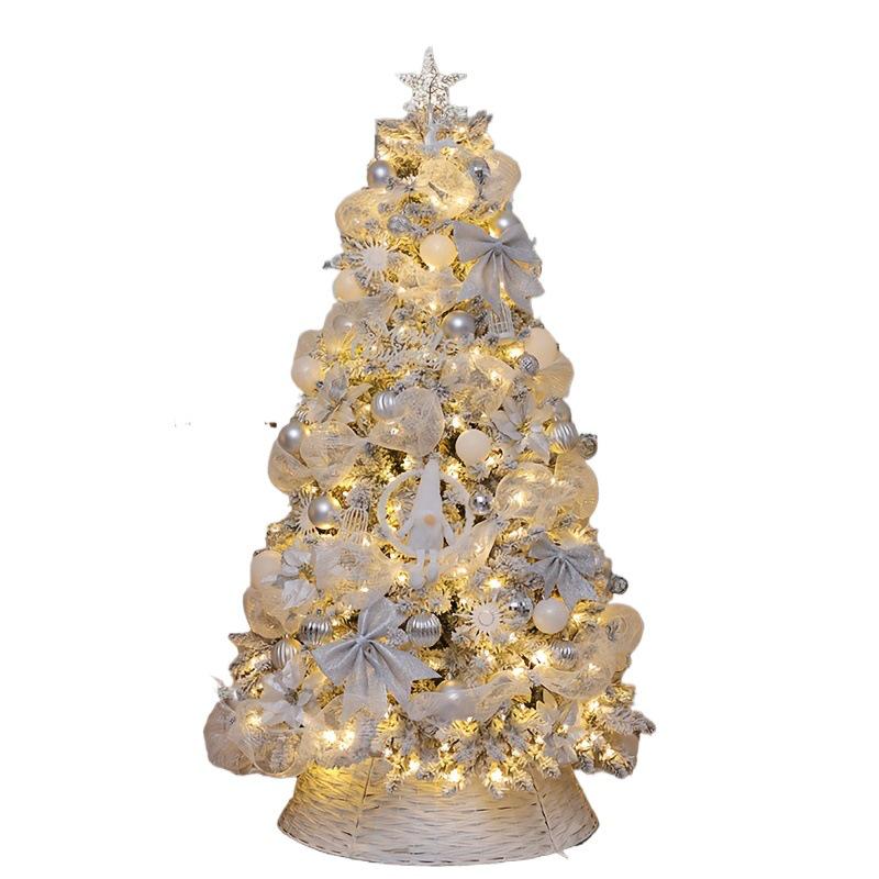 2024 DIY White Christmas Tree Ornaments Set for Home & Living Room Decoration
