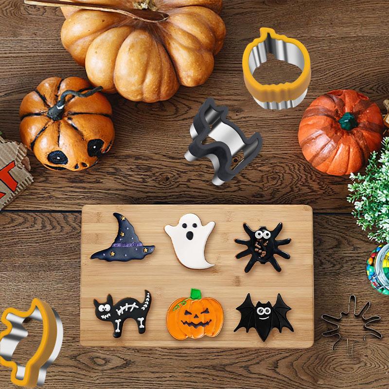 10-Piece Halloween Shapes Cookie Cutters for Baking Decor