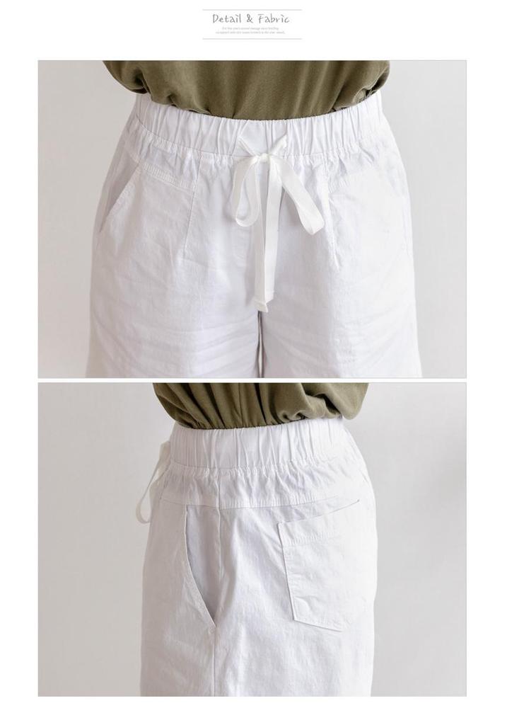 Dames Casual Shorts met Hoge Taille van Katoenen Twill - Los, Kreukvrij, Wijde Pijpen, Grote Maten, Zomerstijl