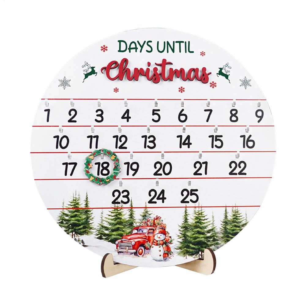 Christmas Countdown 25 Days Countdown Christmas Ornaments Home daily wooden crafts countdown disc Christmas decoration