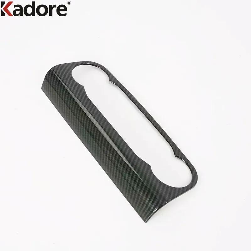 For Ford Kuga Escape - 2024 Carbon Fiber Car Center Air Condition AC Switch Button Panel Cover Trim Interior Accessories