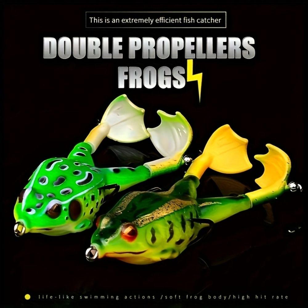 Rotating Tail Top Water Lure Floating Bait Soft Frog Lure New Artificial Bait  Snakehead Fishing