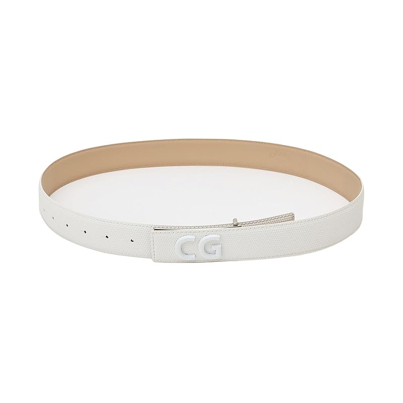 

[Callaway] men s top buckle belt (stretchability) / Synthetic leather golf C24192102 1030_white FR