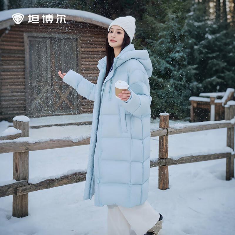 

Tanboer Women s Longline Hooded Puffer Down Jacket L (170)