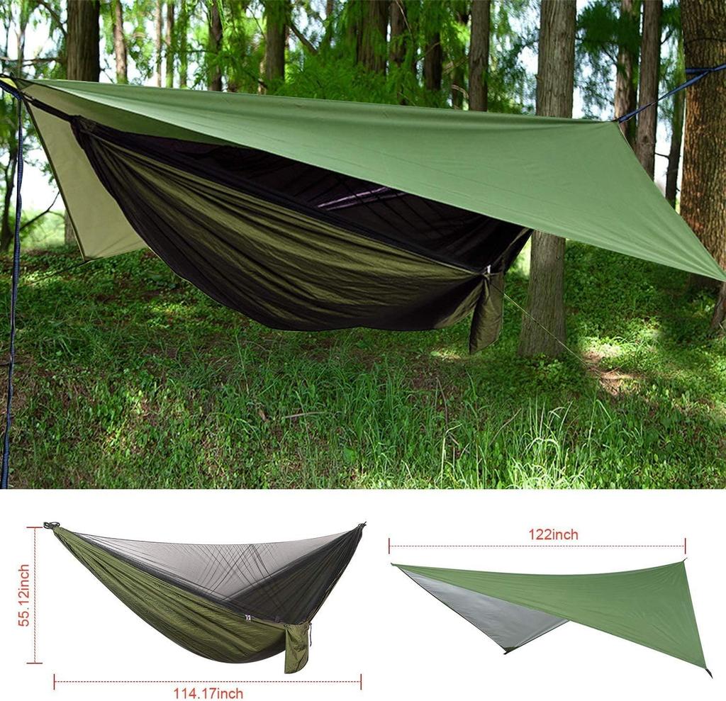 Mosquito Net, Hammock, Outdoor Park Picnic, Mosquito-proof Swing, Green Portable Hammock Children
