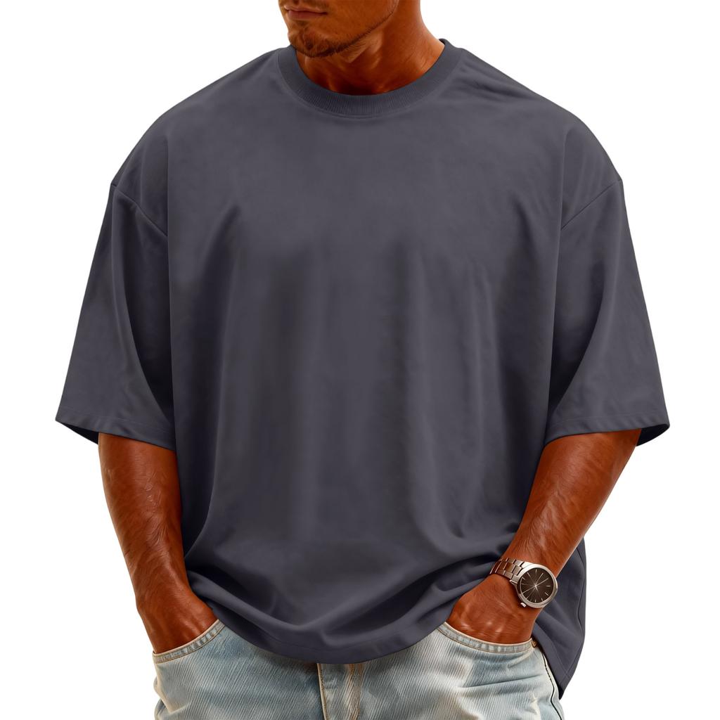 Men's Knit -Neck Short Sleeve T-Shirt | Fashion Casual Pullover For Daily & Weekend Wear