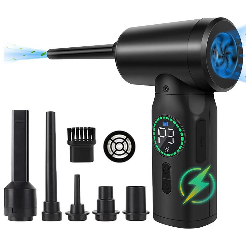 Wireless Portable Car & Household Vacuum Cleaner with Blowing and Suction, Multifunctional Inflator Pump