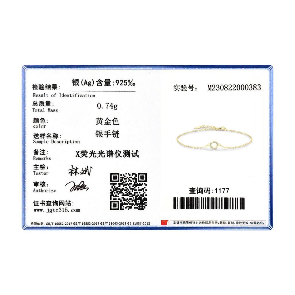 MODIAN Solidne 925 srebro proste puste kółko przezroczyste CZ bransoletki złoty kolor łańcuszek z ogniwami dla kobiet dziewczyn piękna biżuteria na prezent