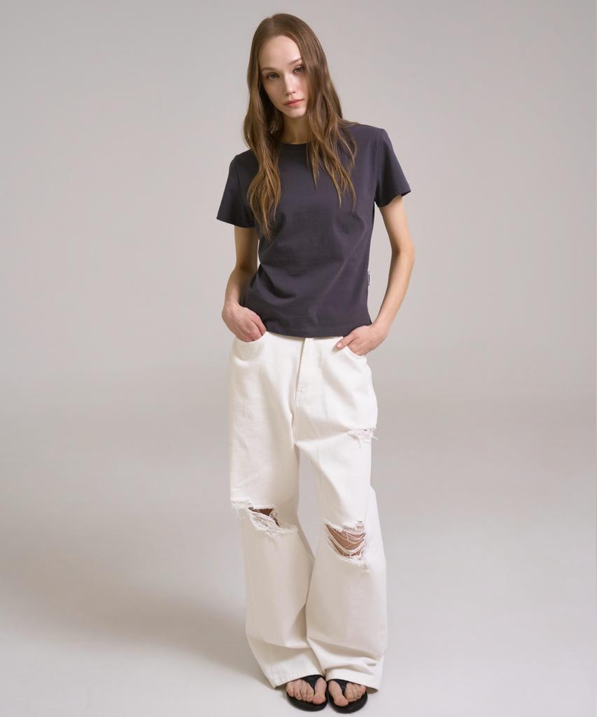 SSIN AND LEE Dart T-Shirt Charcoal