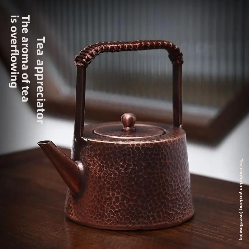 Handmade Vintage Thickening Copper Pot Pure Copper Teapot Lifting Handle Teapot Boiling Water Copper Pot