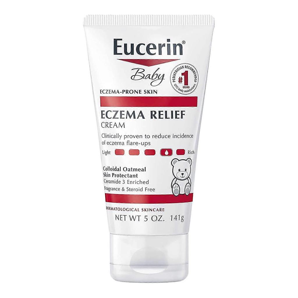 Eucerin Creme Corporal para Alívio de Eczema de Bebê, Sem Fragrância, 5 Oz