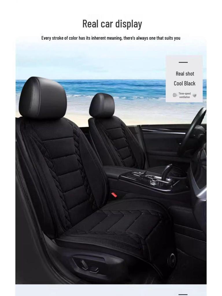 Chłodząca poduszka na siedzenie samochodowe z wentylatorem - Oddychająca letnia wentylacja do rozpraszania ciepła