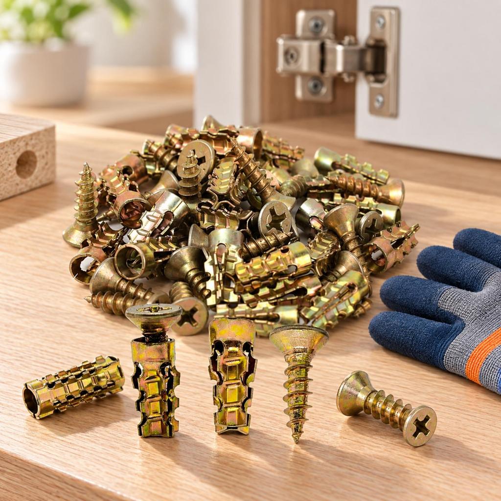200 Pieces Metal Expansion Wall Anchors Expanding Hardware Fasteners