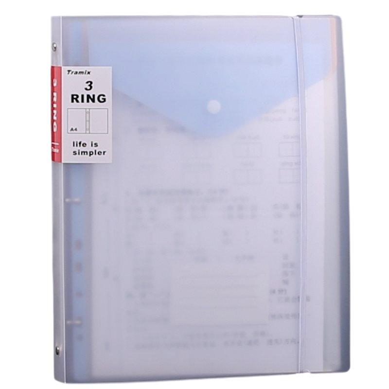 Premium-3-Hole Loose-Leaf Shells A4 Large-Capacity PP Loose-Leaf File Bags For School,Office