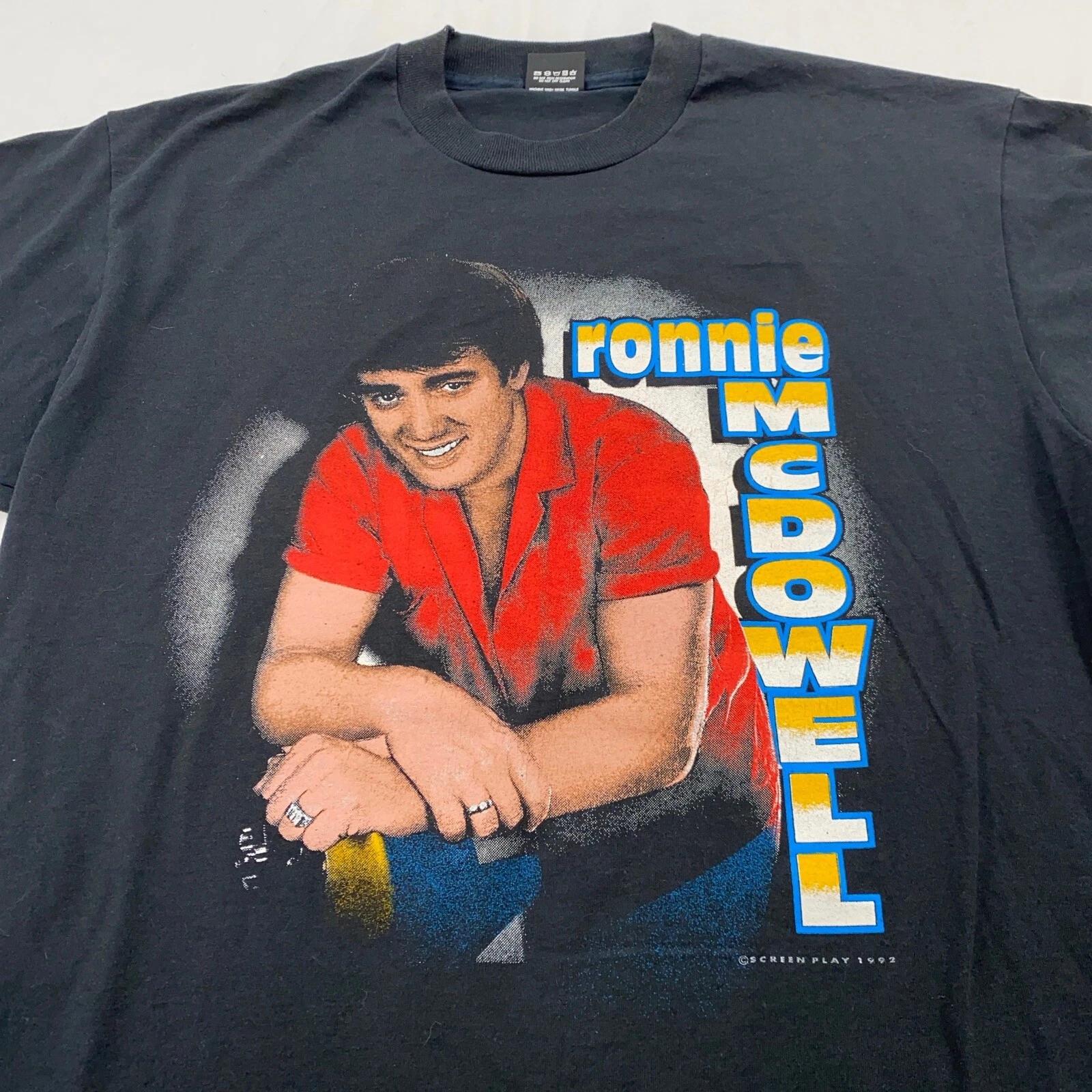 

vintage 90s RONNIE MCDOWELL T-Shirt LARGE/XL country rock concert tour S