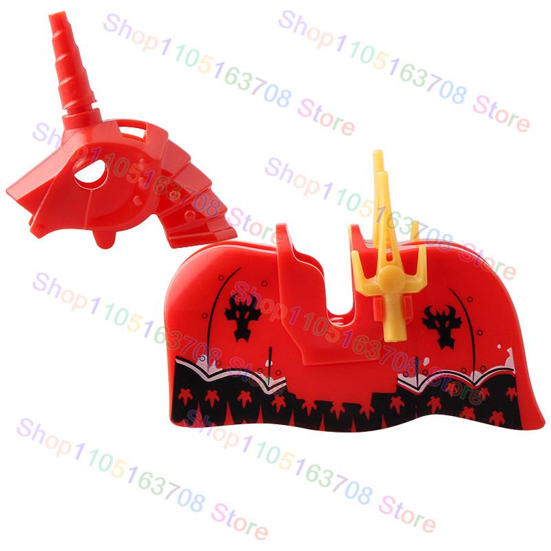 High-Quality Moc High-Quality Medeival High-Quality Knights High-Quality Figures High-Quality Horse High-Quality Saddle High-Quality Mount