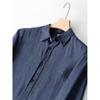 Men's Casual Long Sleeve Cotton Linen Shirt with Turn-Down Collar - Lightweight, Loose Fit for Spring & Autumn.