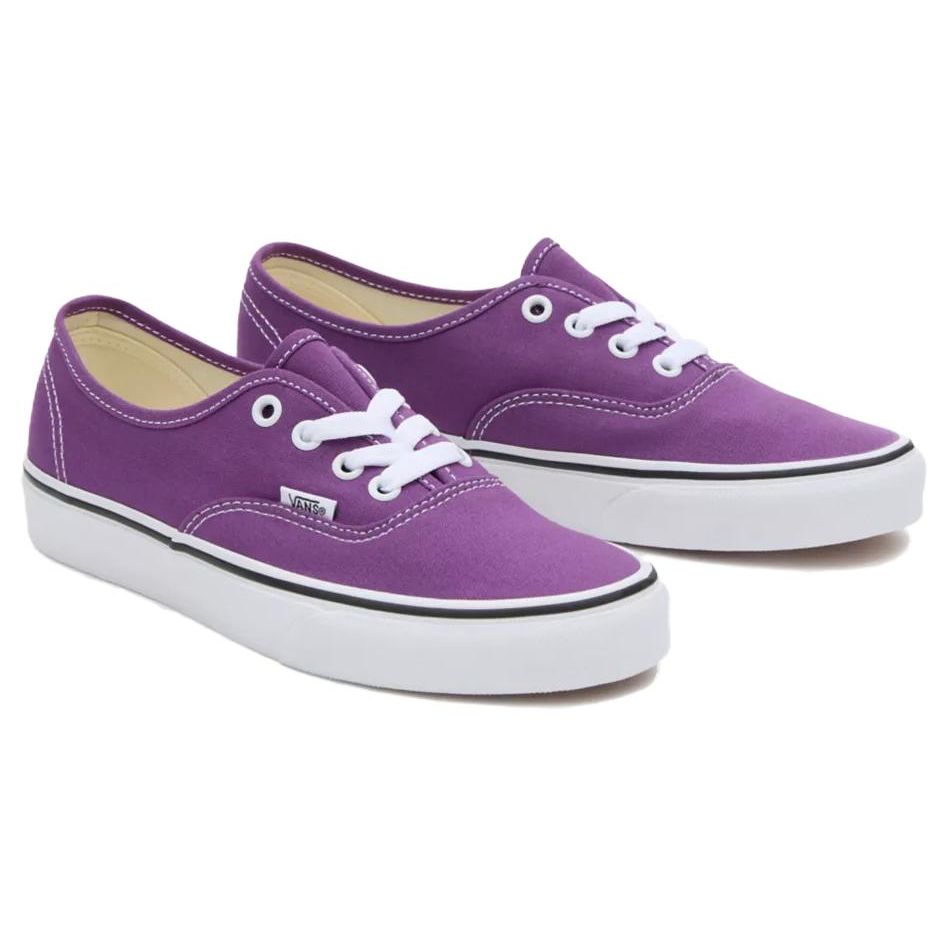 Vans Authentic Casual Comfortable Shock Absorption Wear Resistant Low Top Skate Shoes Unisex Sneakers Purple White VN000BW51N8