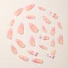 24PCS Nude Fake Nails with French Pink Tip Reusable Long Lasting Press on Nails for Fingernail DIY Decoration