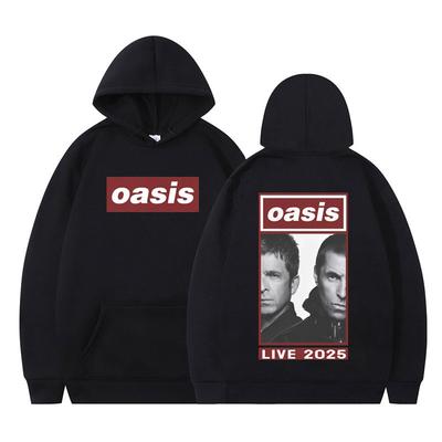 Brittiskt Rockband OASIS Live 25 Tour Huvtröja Herr Dam Överdimensionerade Hip Hop Tröjor Vinter Tjocka Vardagliga Överdimensionerade Träningsdräkt Toppar