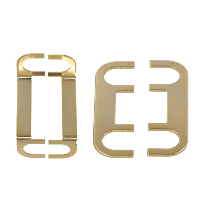 Speaker Link Plates 1Pair, Gold Tone Metal Plates for Binding Post Bridge Use in Home Speaker Systems and Daily Use