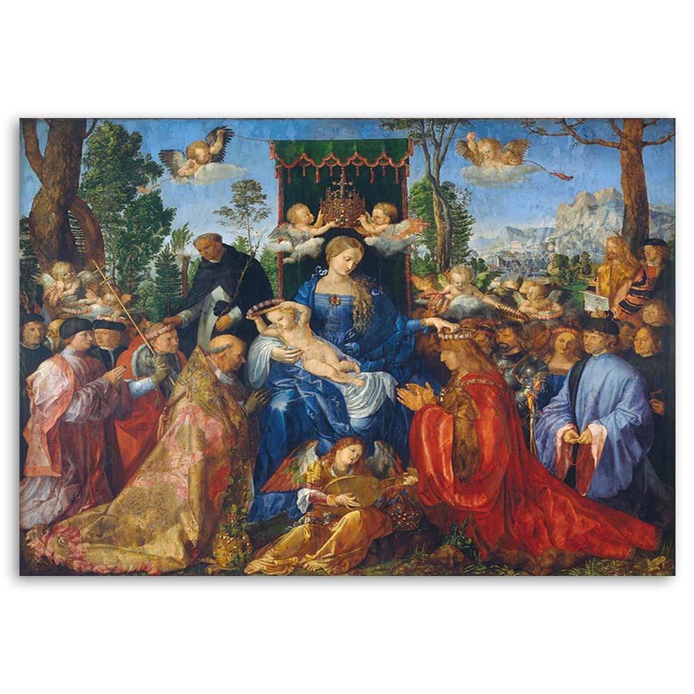 Canvas Print, Feast of the Rosary - A. Dürer Reproduction
