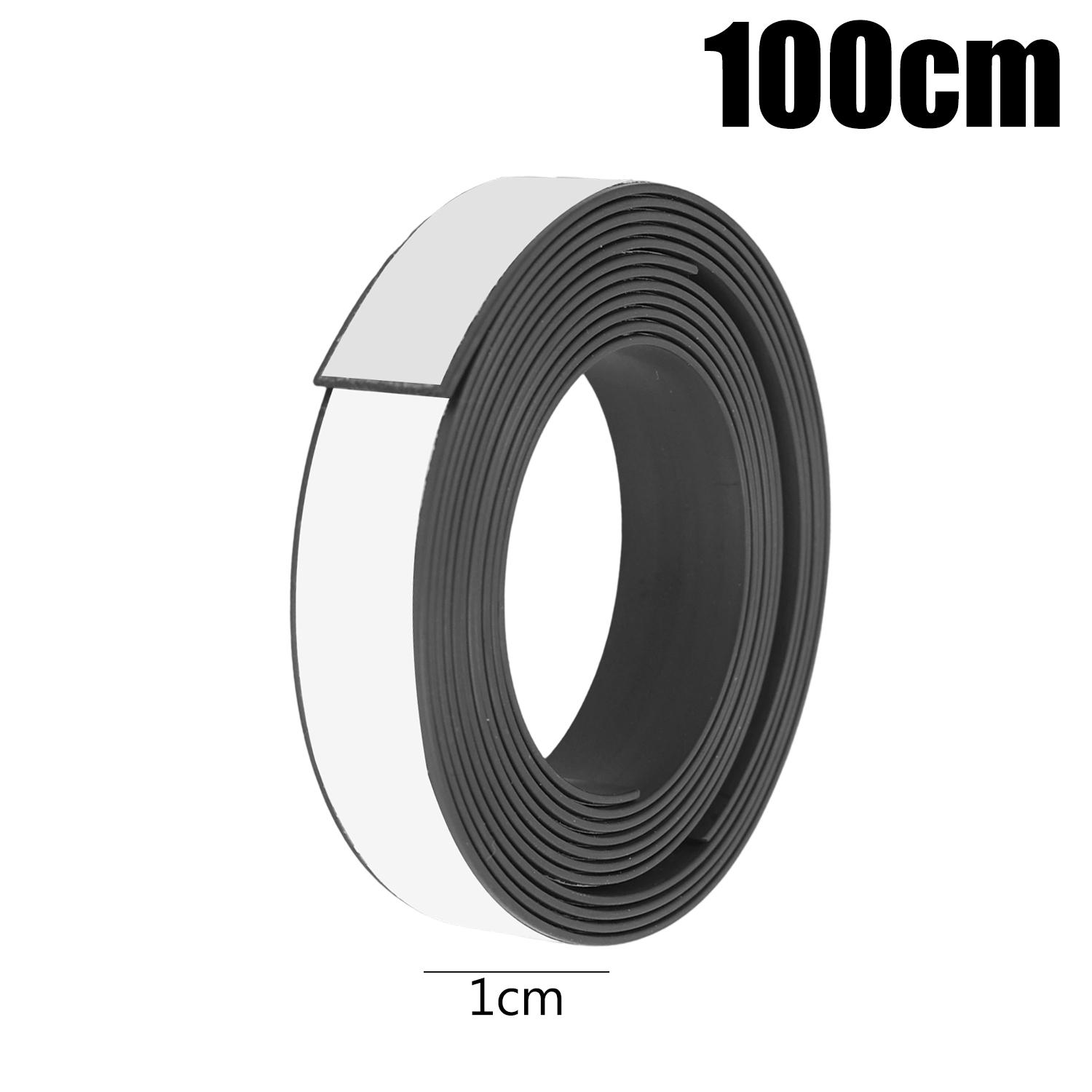 

Magnetic Self Adhesive Tape Strong Cuttable Flexible Magnetic Strips DIY Photos Poster Fixed Rubber Magnets Home Office Supplies 1 meter (1 roll)