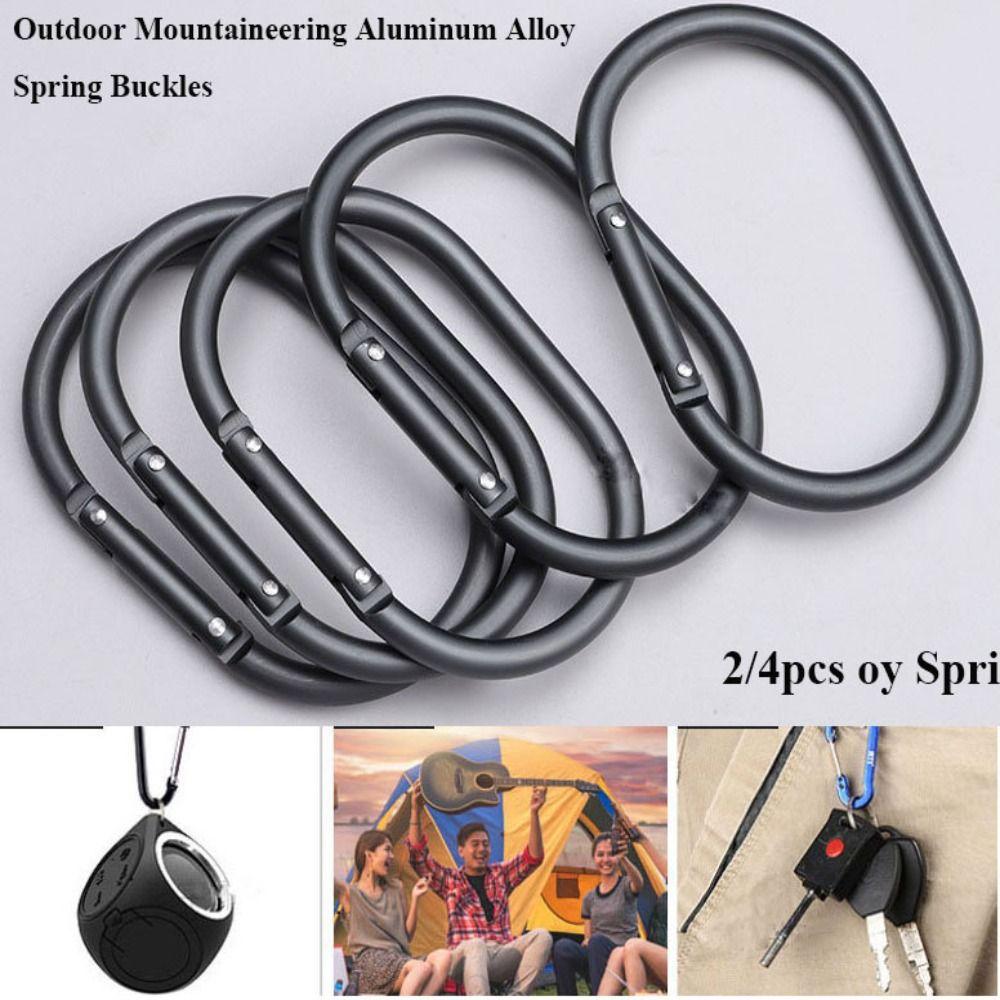 

2/4pcs 73*50mm Spring Buckles Black Buckles Clips New Carabiner Outdoor Mountaineering