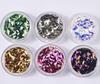 6 Boxes/set Laser Mixed Diamond Nail Glitter Powder Sequins Shinning Colorful 3d DIY