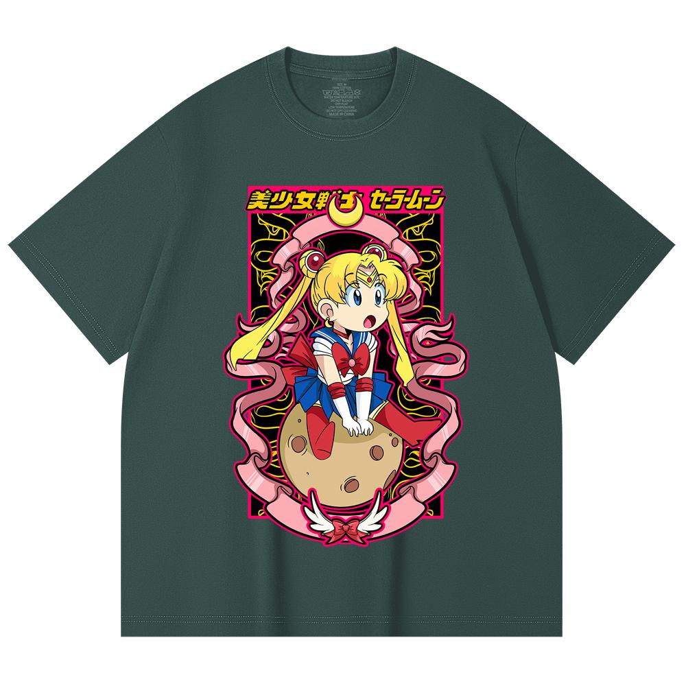230 Gsm 100% Cotton Sailor Moon V10 Usagi Print Unisex Heavy Cotton T Shirt