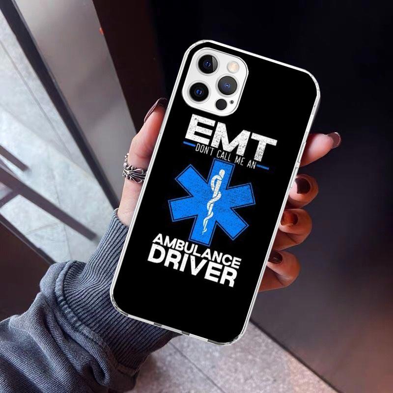 EMT EMS Medical Rescue Phone Case For iPhone 17 Air 11 13 Mini 14 15 Plus 16 12 Pro Max 16E SE 7 8 Pattern Soft TPU Back Cover