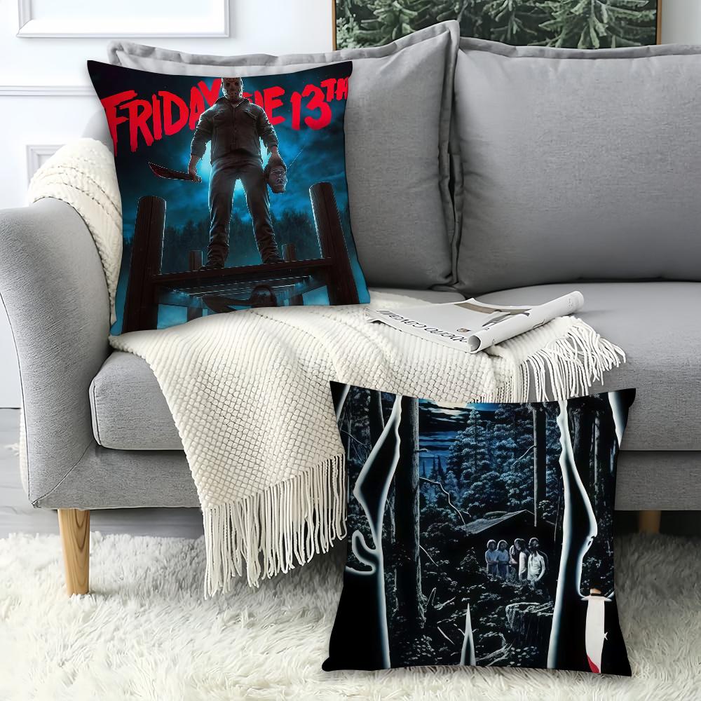 Horror movie F-Friday T-The 1-13th  Pillow Case Office Cushions Suitable For Sofa Car Bedroom Decorative Cushion Cover