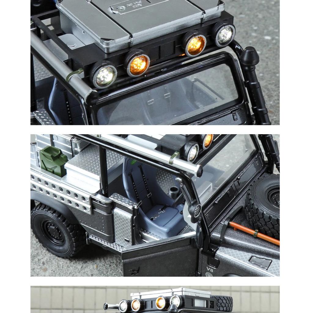 1/24 Dominanter Land Rover Defender Guardian 110 Geländefahrzeug Legierungsmodell, Exquisite Schreibtischdekorationen, Weihnachts-/Geburtstagsgeschenke