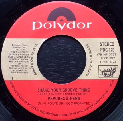 

7inch Record PEACHES & HERB - Shake Your Groove Thing PDG120 Polydor US Soul/Funk Used