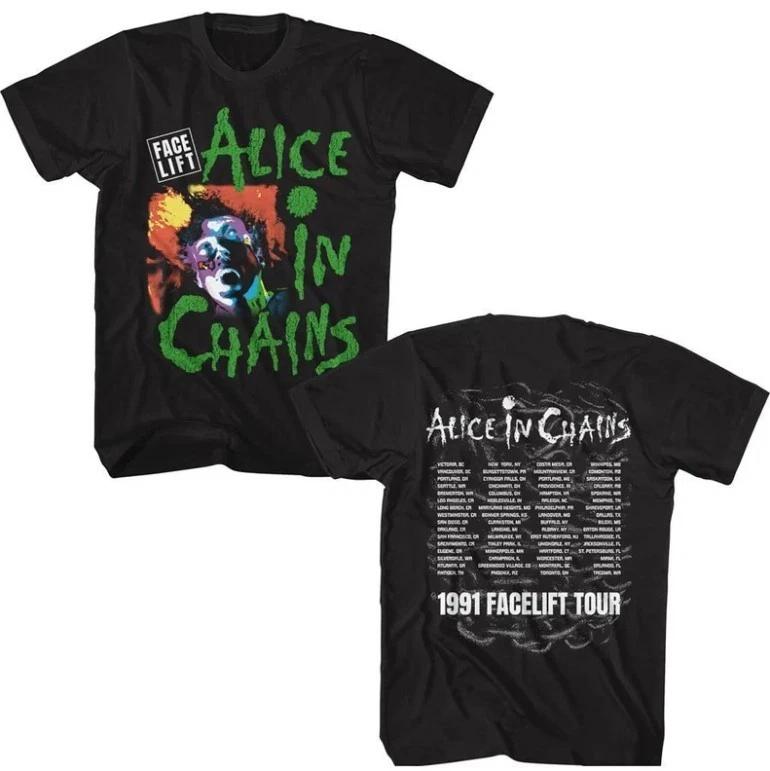 Alice In Chains Футболка для взрослых черная, тур Facelift 91 M