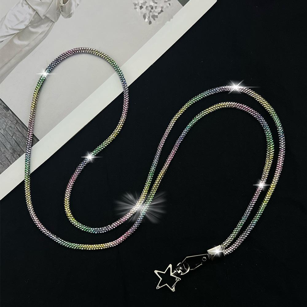Men's and Women's Universal Flash Phone Lanyard Anti-diamond Flash Lanyard Rhinestone Lanyard Collar Chain