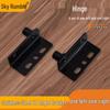 CT Corner Black Rotary Shaft Door Hinge with Wood Board Sealing and Rubber Sleeve