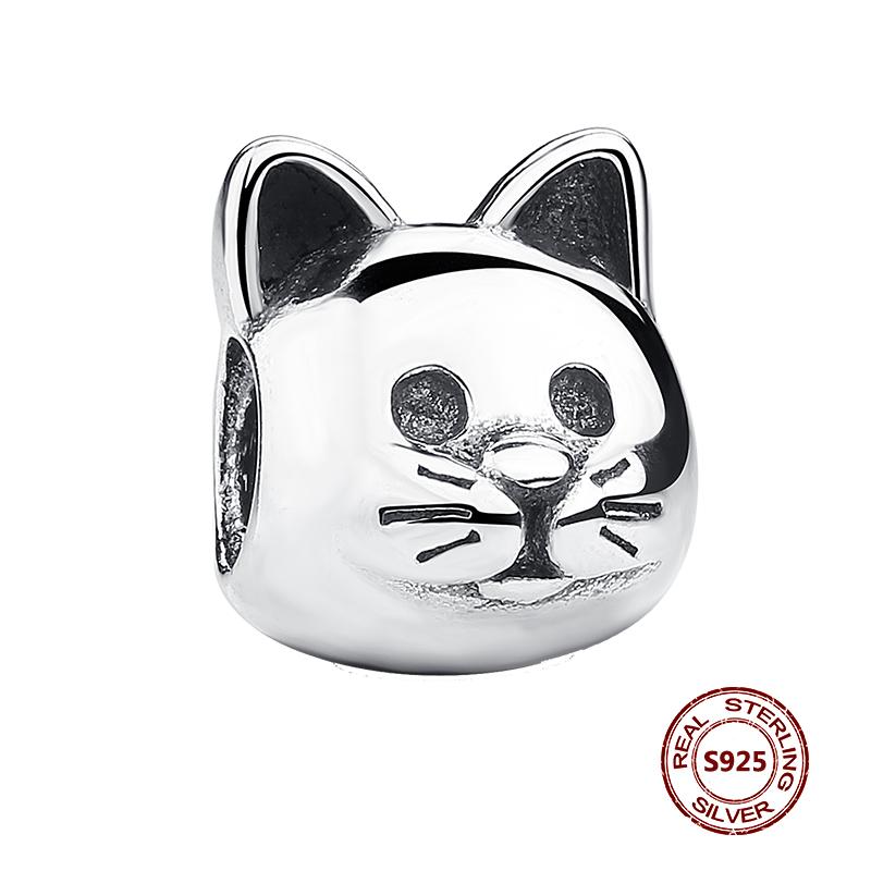 

Подвески с милыми кошками и собаками, модные оригинальные браслеты, бусины для домашних животных в виде лапы из серебра 925 пробы, бульдог, шнауцер, акита, бусины для собак, изготовление ювелирных изделий своими руками PJT372