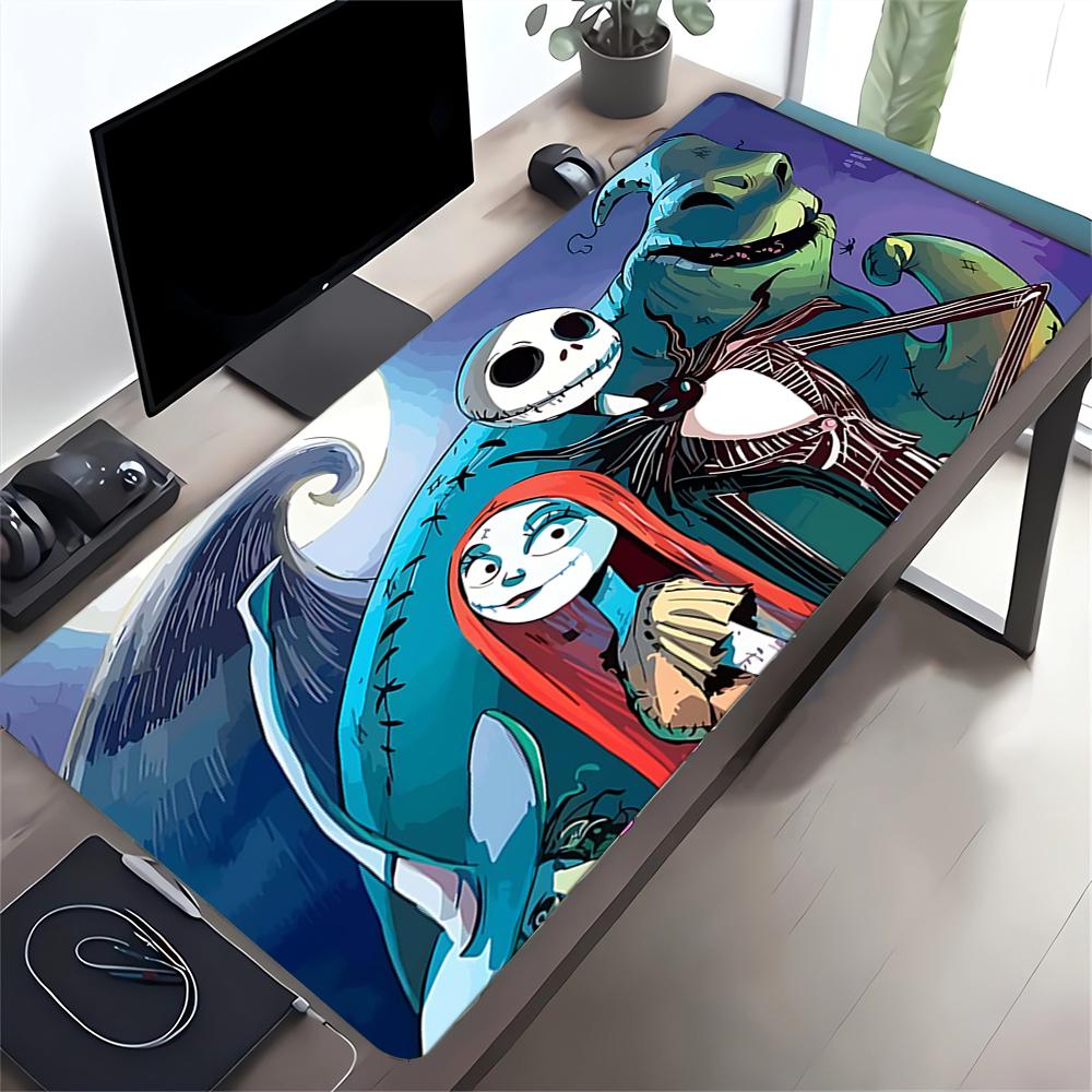 Nightmare Before Christmas Large Gaming Mouse Pad Nonslip Rubber Base Waterproof Desk Mat For Office Pc Laptop