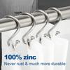 Shower Curtain Hooks Rings, Zinc Alloy S Shaped Shower Hooks Rust Proof, Shower Curtain Hangers for Shower Curtain, Kitchen, Wardrobe & Garden,
