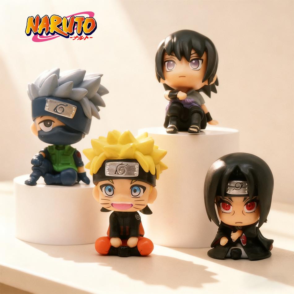 Naruto Anime Figürü Naruto Kakashi Aksiyon Figürü Q Sürümü Kawaii Sasuke Itachi Figürü Araba Dekorasyonu Koleksiyon Model Oyuncak